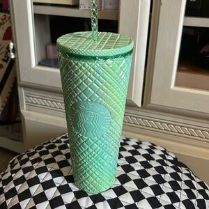 New Starbucks tumbler in mint green.